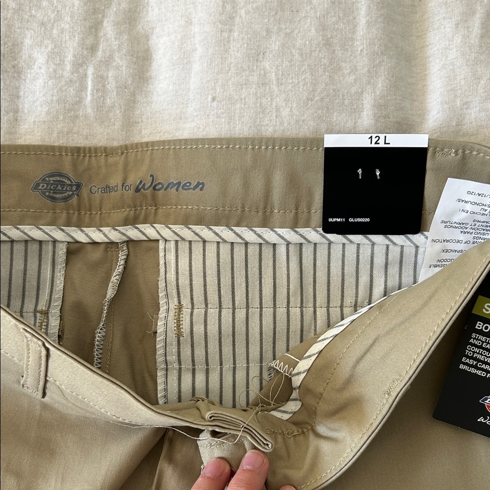 Dickies Women’s Khaki Chinos Slim Fit 12L - Picture 2 of 8